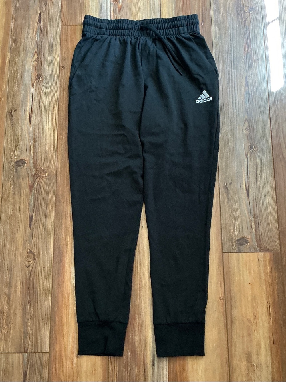 adidas Black Men’s Jogger Sweatpants with Logo